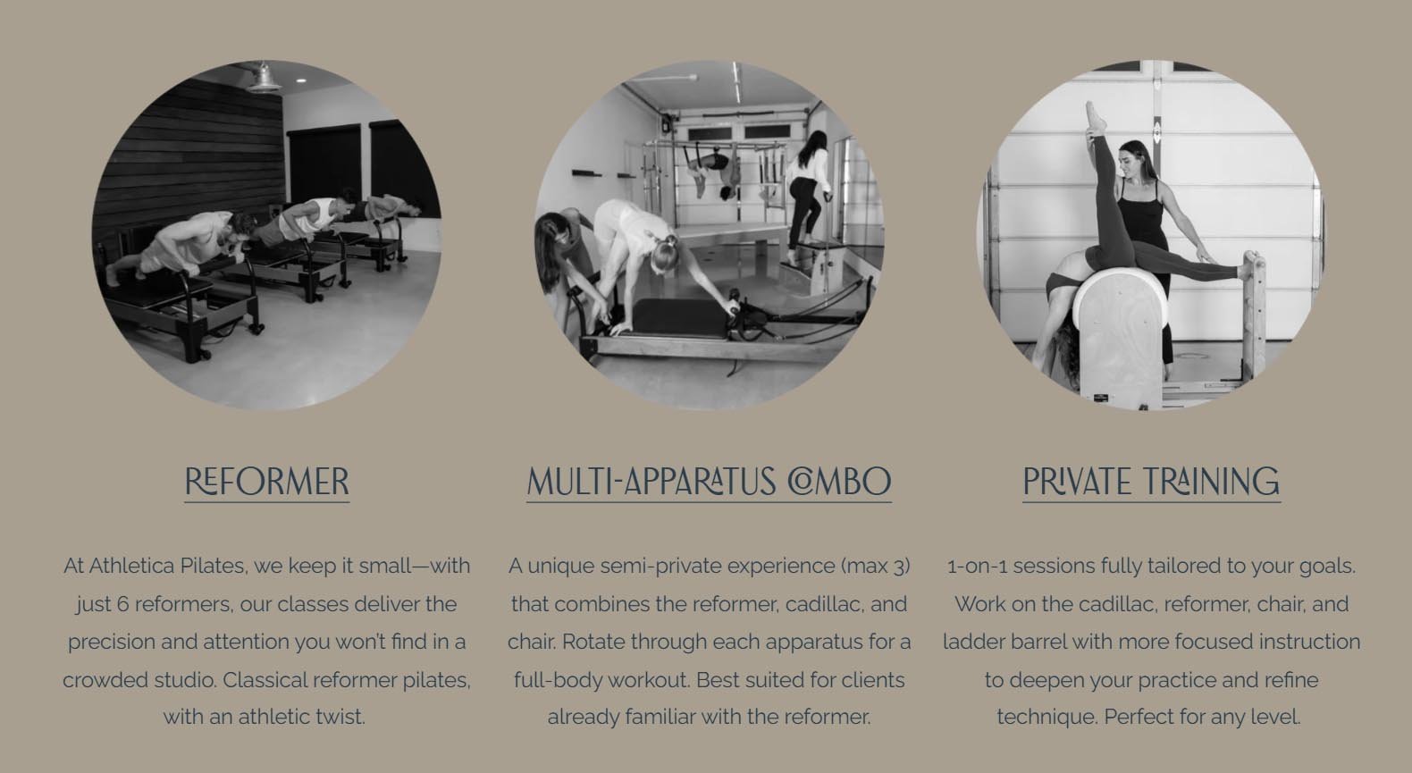 Athletica Pilates Flexia reformers